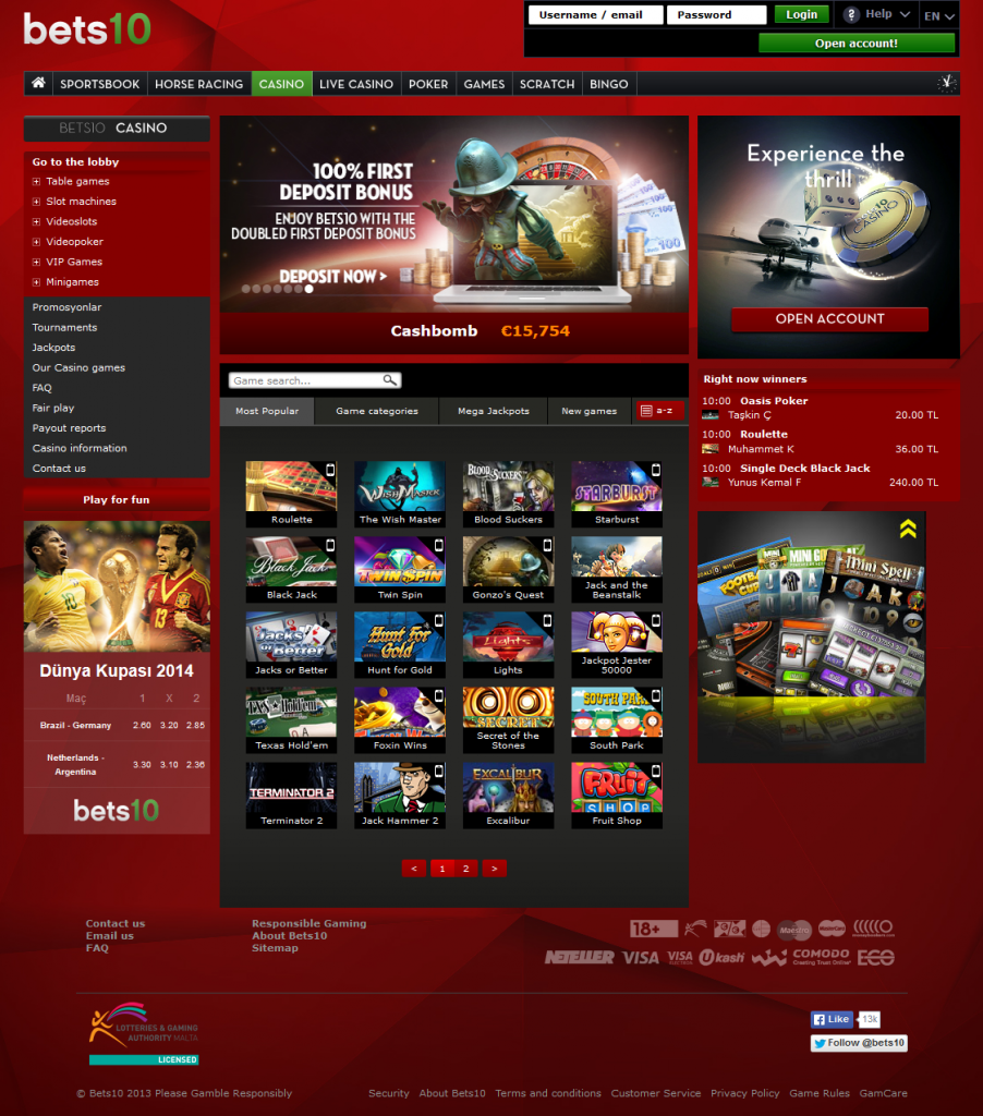Bets10 casino turk